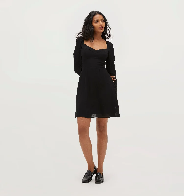Midi dresses with ruched sleeves for a more fitted and stylish arm lookThe Felicity Dress - Black Midi dresses with ruched sleeves for a more fitted and stylish arm lookThe Felicity Dress - Black