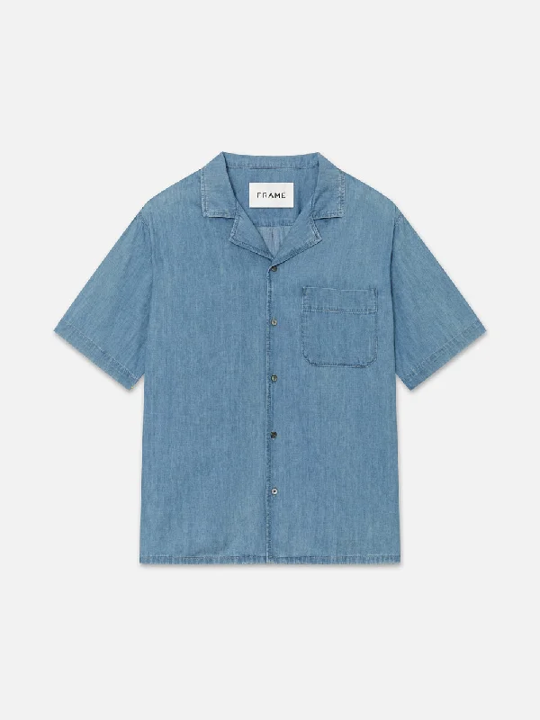 Chambray Camp Collar Shirt -- Midland