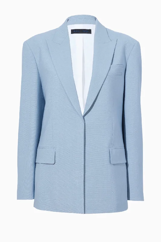 Plus Size Men's Denim Work Shirt with Multiple Pockets for PracticalityProenza Schouler Devon Blazer - Steel Plus Size Men's Denim Work Shirt with Multiple Pockets for PracticalityProenza Schouler Devon Blazer - Steel