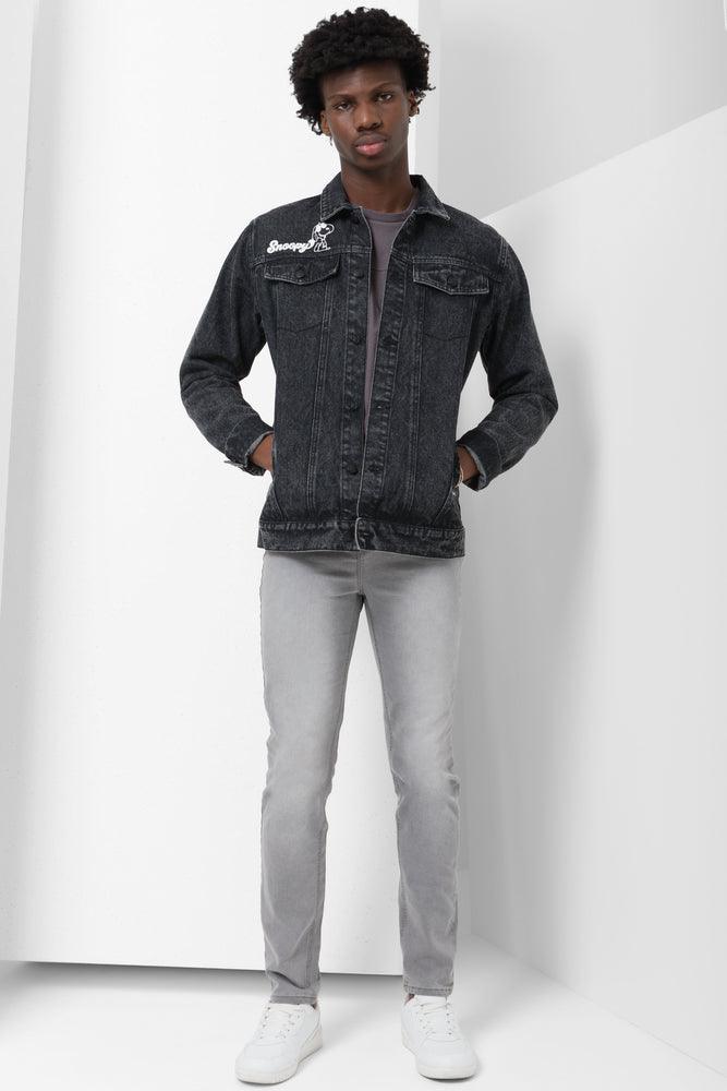 Men's Denim Long - Sleeve Shirt with a Checkered Placket for a Country - Inspired LookSkinny Denim Jeans Light Grey Men's Denim Long - Sleeve Shirt with a Checkered Placket for a Country - Inspired LookSkinny Denim Jeans Light Grey