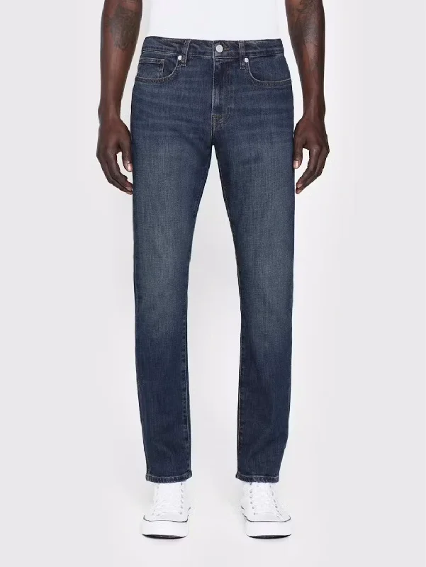 Men's Denim Vest with a Faux Leather Trim for an Urban and Cool StyleL'homme Slim Jean - Benz Men's Denim Vest with a Faux Leather Trim for an Urban and Cool StyleL'homme Slim Jean - Benz