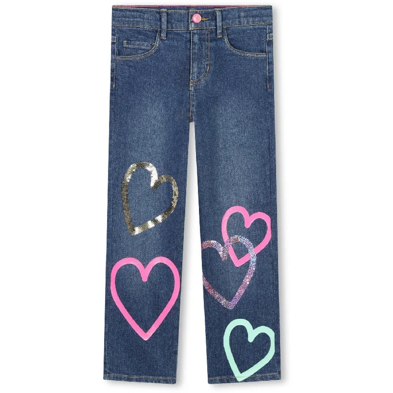 Women's pants with hidden pockets Embellished women jeans with studs or rhinestones for a glamorous touch Billieblush Denim Blue Denim Trousers Women's pants with hidden pockets Embellished women jeans with studs or rhinestones for a glamorous touch Billieblush Denim Blue Denim Trousers