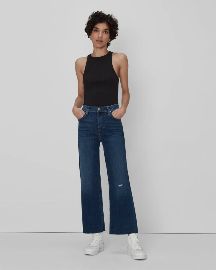 Women's summer - weight linen pants High - waisted women jeans for a flattering silhouette Cropped Alexa Women's summer - weight linen pants High - waisted women jeans for a flattering silhouette Cropped Alexa