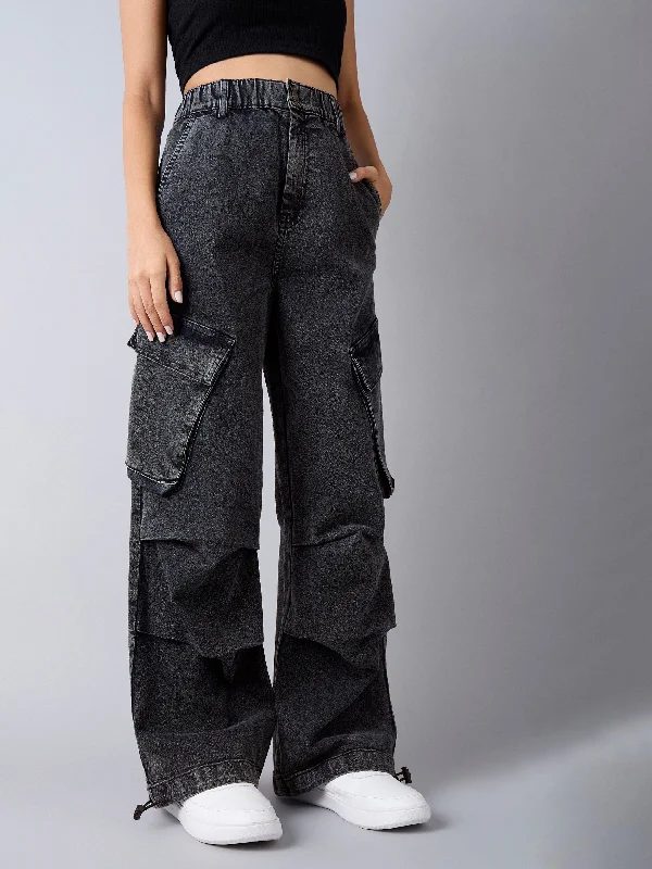 Women's discounted work pants Cargo women jeans with multiple pockets for added functionality Girls Black Acid Wash Side Pintuck Jeans Women's discounted work pants Cargo women jeans with multiple pockets for added functionality Girls Black Acid Wash Side Pintuck Jeans