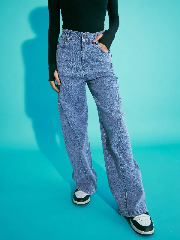 Women's pants for cycling Jeggings women jeans combining the comfort of leggings and style of jeans Girls Blue Acid Wash Side Pocket Wide Leg Jeans Women's pants for cycling Jeggings women jeans combining the comfort of leggings and style of jeans Girls Blue Acid Wash Side Pocket Wide Leg Jeans