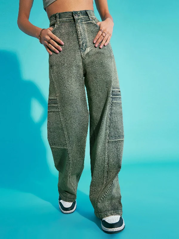 Women's expensive designer pants Dark - wash women jeans for a sophisticated and slimming effect Girls Yellow Acid Wash Side Pocket Wide Leg Jeans Women's expensive designer pants Dark - wash women jeans for a sophisticated and slimming effect Girls Yellow Acid Wash Side Pocket Wide Leg Jeans