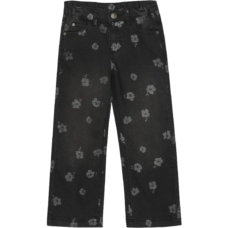 Women's spring - fresh floral pants Skinny women jeans with a form - fitting design Minymo Tap Shoe Pants Denim AOP Women's spring - fresh floral pants Skinny women jeans with a form - fitting design Minymo Tap Shoe Pants Denim AOP