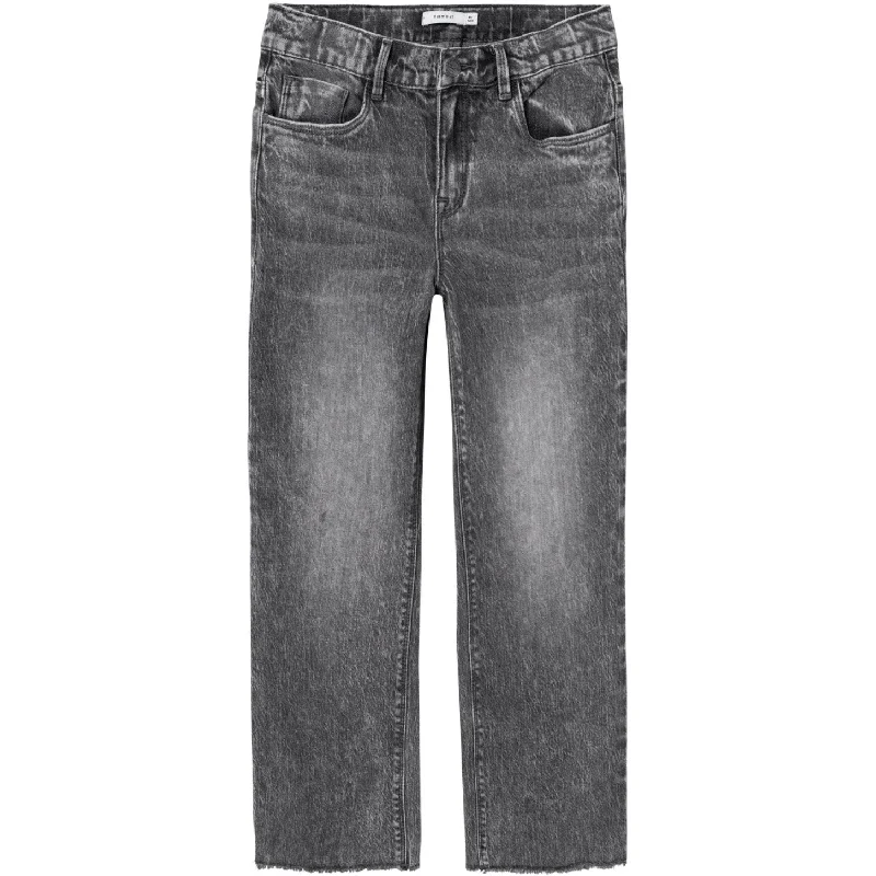 Women's pants with stretch panels Light - wash women jeans for a fresh and summery appearance Name It Dark Grey Denim Rose Wide Jeans Noos Women's pants with stretch panels Light - wash women jeans for a fresh and summery appearance Name It Dark Grey Denim Rose Wide Jeans Noos