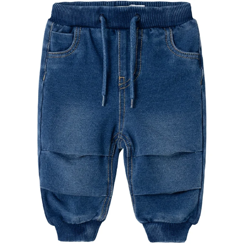 Women's pants for beach parties Straight - leg women jeans with a classic and timeless appeal Name It Medium Blue Denim Ben Baggy Jeans