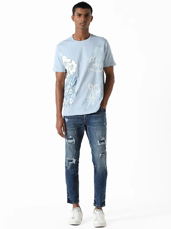 Women's sequined party pants Mom jeans for a nostalgic and casual look Nuon Mid Blue Straight - Fit Mid - Rise Jeans Women's sequined party pants Mom jeans for a nostalgic and casual look Nuon Mid Blue Straight - Fit Mid - Rise Jeans