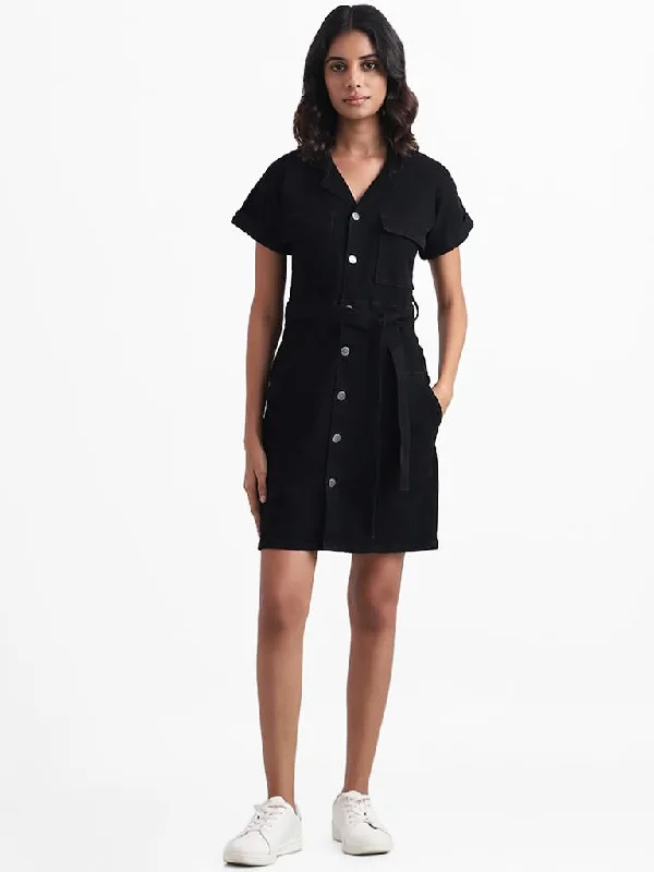 Women's pants for business trips Bootcut women jeans to complement various shoe styles Nuon Solid Black Shirt Dress Women's pants for business trips Bootcut women jeans to complement various shoe styles Nuon Solid Black Shirt Dress