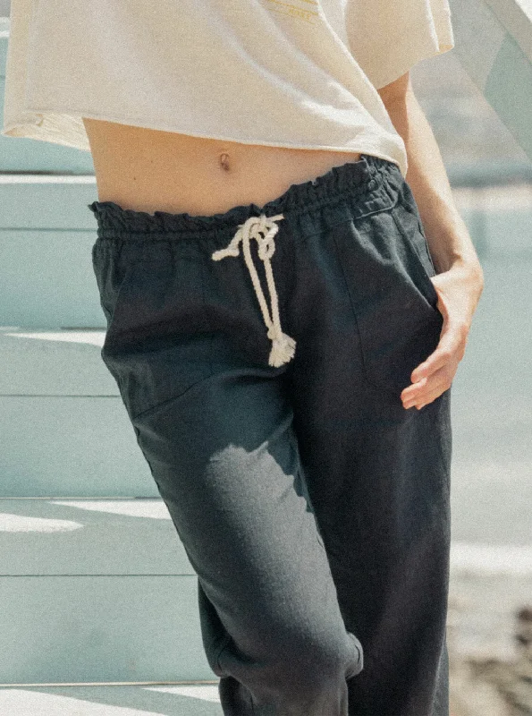 Women's recycled - material workout pants Wide - leg women jeans for a modern and relaxed vibe Oceanside Flared Pants - True Black Women's recycled - material workout pants Wide - leg women jeans for a modern and relaxed vibe Oceanside Flared Pants - True Black