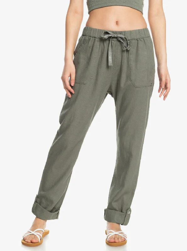 Women's pants with quick - dry fabric Button - fly women jeans with a traditional touch On The Seashore Pants - Agave Green Women's pants with quick - dry fabric Button - fly women jeans with a traditional touch On The Seashore Pants - Agave Green