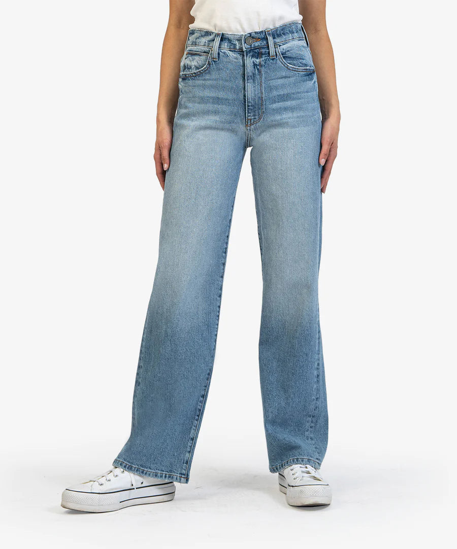Women's pants with hidden pockets Embellished women jeans with studs or rhinestones for a glamorous touch Sienna High Rise Wide Leg Women's pants with hidden pockets Embellished women jeans with studs or rhinestones for a glamorous touch Sienna High Rise Wide Leg