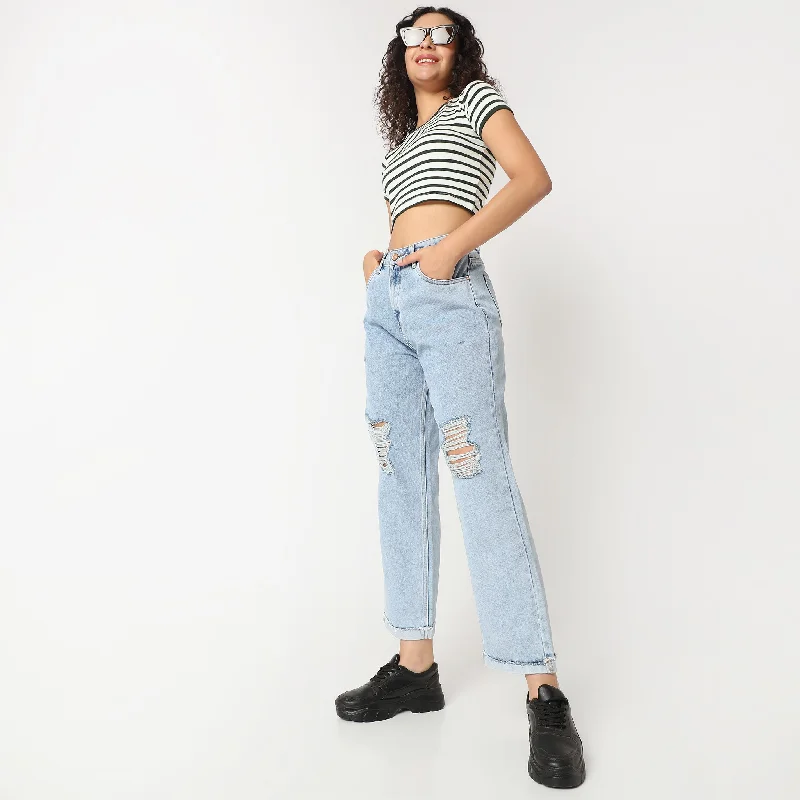 Women's pants for snowboarding Button - fly women jeans with a traditional touch Straight Fit Distressed High Rise Jeans Women's pants for snowboarding Button - fly women jeans with a traditional touch Straight Fit Distressed High Rise Jeans