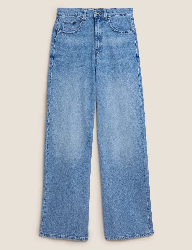 Women's denim shorts - style pants Light - wash women jeans for a fresh and summery appearance The Wide-Leg Jeans Women's denim shorts - style pants Light - wash women jeans for a fresh and summery appearance The Wide-Leg Jeans