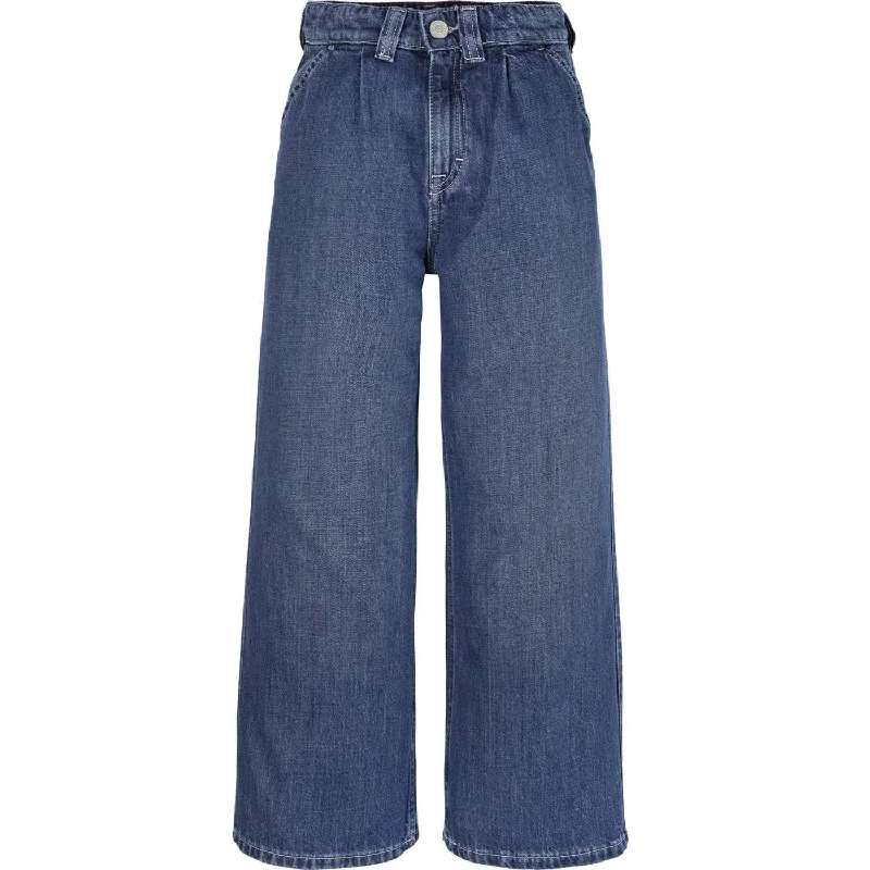Women's hand - made artisanal pants Acid - wash women jeans with a retro finish Tommy Hilfiger Darkusedlyocell Mabel Pleats Mid Blue Wash Jeans Women's hand - made artisanal pants Acid - wash women jeans with a retro finish Tommy Hilfiger Darkusedlyocell Mabel Pleats Mid Blue Wash Jeans