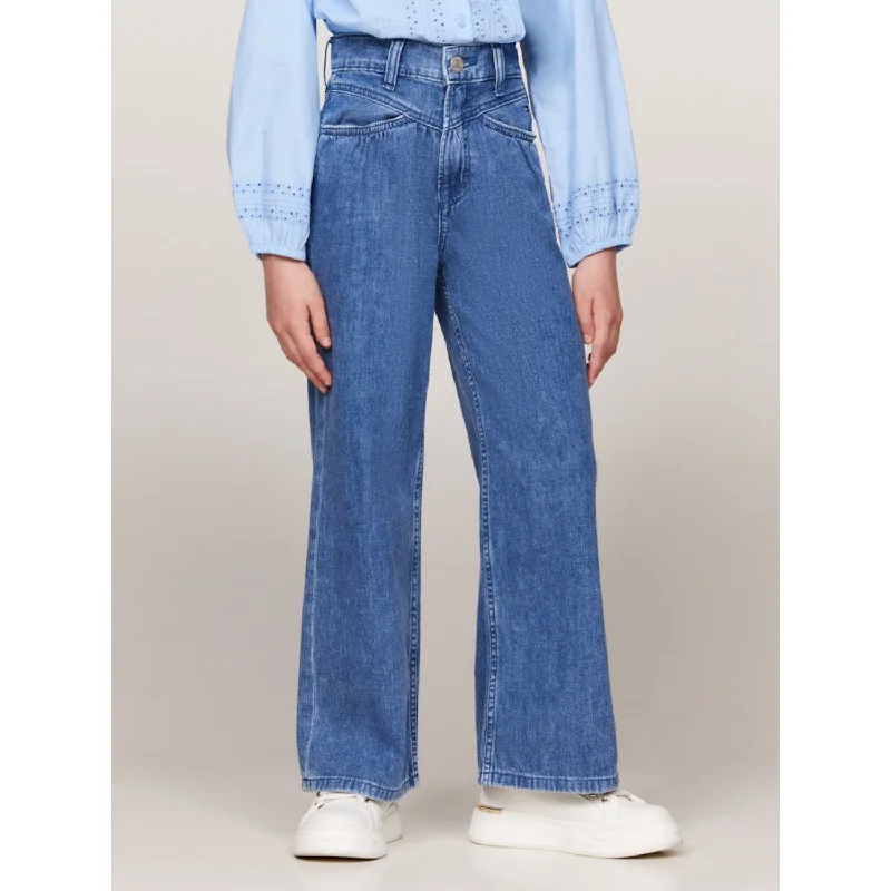 Women's linen summer pants High - rise flare women jeans for a 70s - inspired look Tommy Hilfiger Ltweightdenim Mabel Front Yoke Denim Jeans Women's linen summer pants High - rise flare women jeans for a 70s - inspired look Tommy Hilfiger Ltweightdenim Mabel Front Yoke Denim Jeans