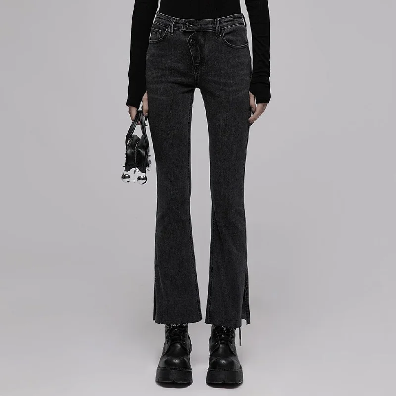 Women's tie - dye festival pants Straight - leg women jeans with a classic and timeless appeal Women's Punk Side Slit Flared Jeans Women's tie - dye festival pants Straight - leg women jeans with a classic and timeless appeal Women's Punk Side Slit Flared Jeans