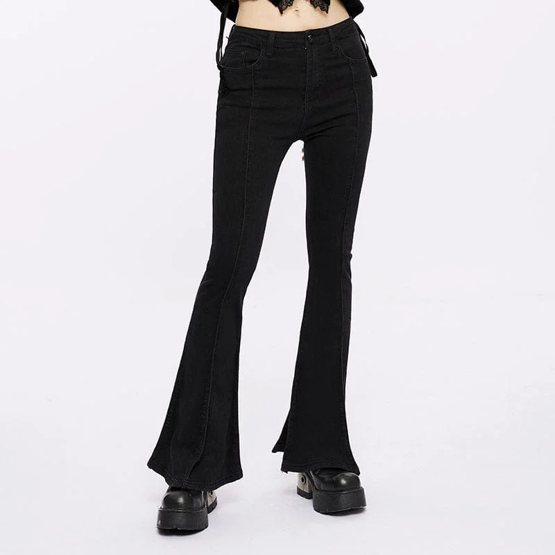 Women's spring - fresh floral pants Skinny women jeans with a form - fitting design Women's Punk Slim Fitted Flared Jeans Women's spring - fresh floral pants Skinny women jeans with a form - fitting design Women's Punk Slim Fitted Flared Jeans