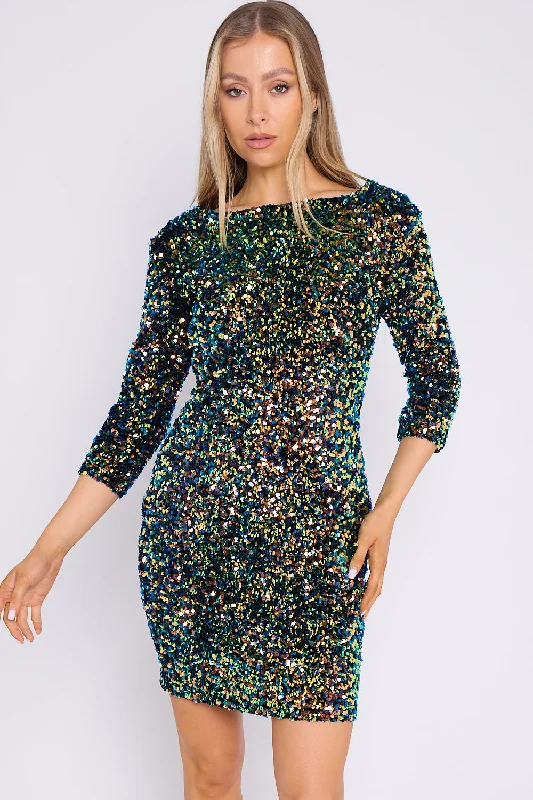 Floral print mini dresses for summer partiesAftershock London Multicolour Sequin Mini Dress Floral print mini dresses for summer partiesAftershock London Multicolour Sequin Mini Dress