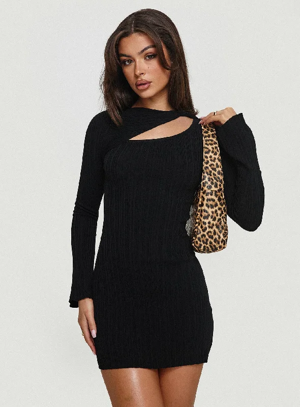 Satin mini dresses for a luxurious feelCookson Mini Dress Black
