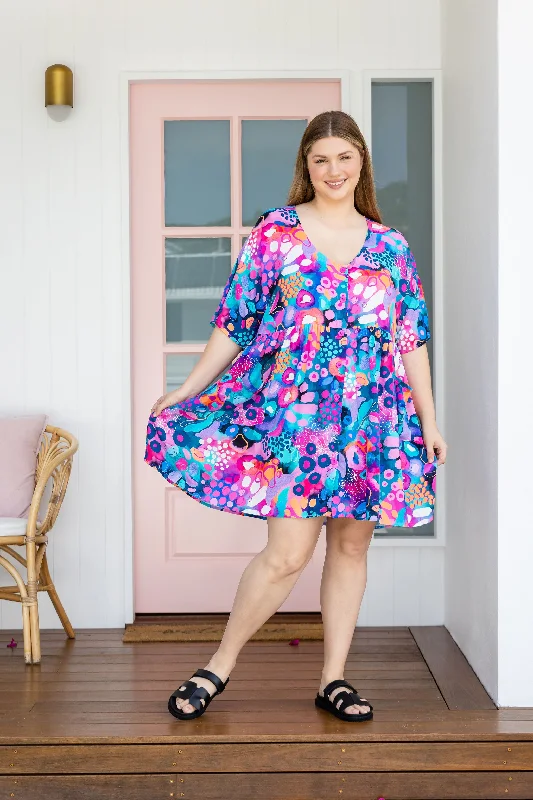 Mini dresses with bow accents for a sweet lookDisco Dress in Midnight Safari by Kasey Rainbow Mini dresses with bow accents for a sweet lookDisco Dress in Midnight Safari by Kasey Rainbow