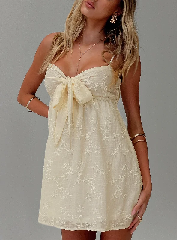 Metallic mini dresses for a glamorous eventGranno Mini Dress Lemon