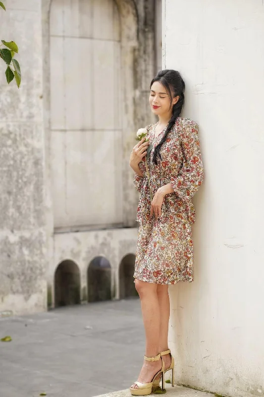 Mini dresses with one - shoulder designsJethro A-line Puffy Sleeved Chiffon Mini Dress Mini dresses with one - shoulder designsJethro A-line Puffy Sleeved Chiffon Mini Dress