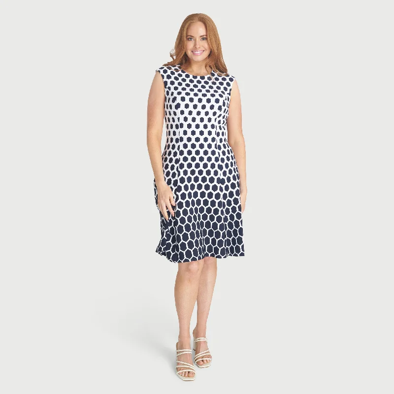 Cocktail dresses with a wrap - front style and a long - length optionBecca Navy Polka Dot A-Line Dress Cocktail dresses with a wrap - front style and a long - length optionBecca Navy Polka Dot A-Line Dress