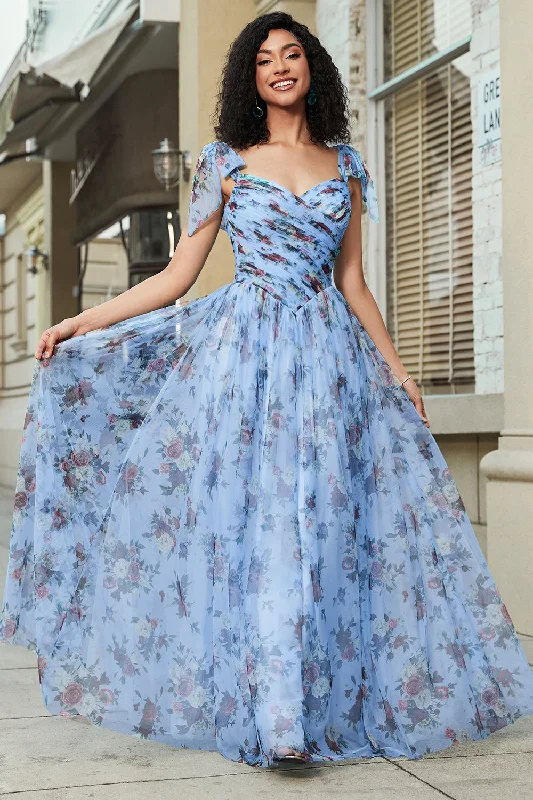 Mini cocktail dresses with a ruffled hem and a solid colorBlue A-Line Printed Adjustable Straps Long Prom Dress Mini cocktail dresses with a ruffled hem and a solid colorBlue A-Line Printed Adjustable Straps Long Prom Dress