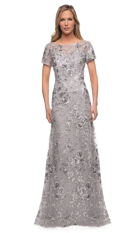 La Femme - 29281 Floral Embroidered A-line Mother of the Groom Gown