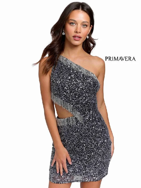 Sequined bodycon dress for a sparkling party lookPrimavera Couture Short One Shoulder Prom Dress 3863 Sequined bodycon dress for a sparkling party lookPrimavera Couture Short One Shoulder Prom Dress 3863