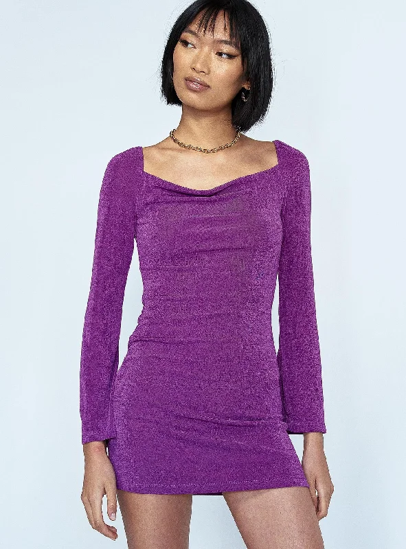 Starlight Mini Dress Purple