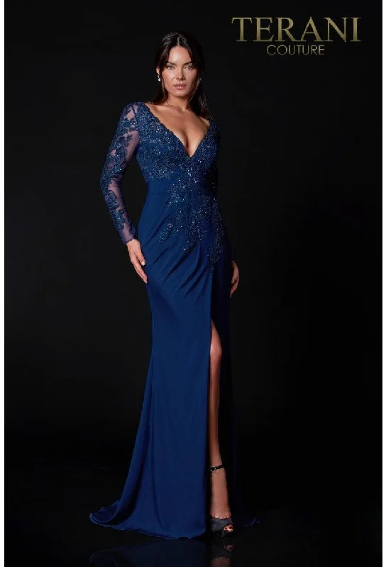 Bodycon dress in a neon color for a vibrant appearanceTerani Couture 2111M5275 Long Sleeve Formal Dress Bodycon dress in a neon color for a vibrant appearanceTerani Couture 2111M5275 Long Sleeve Formal Dress