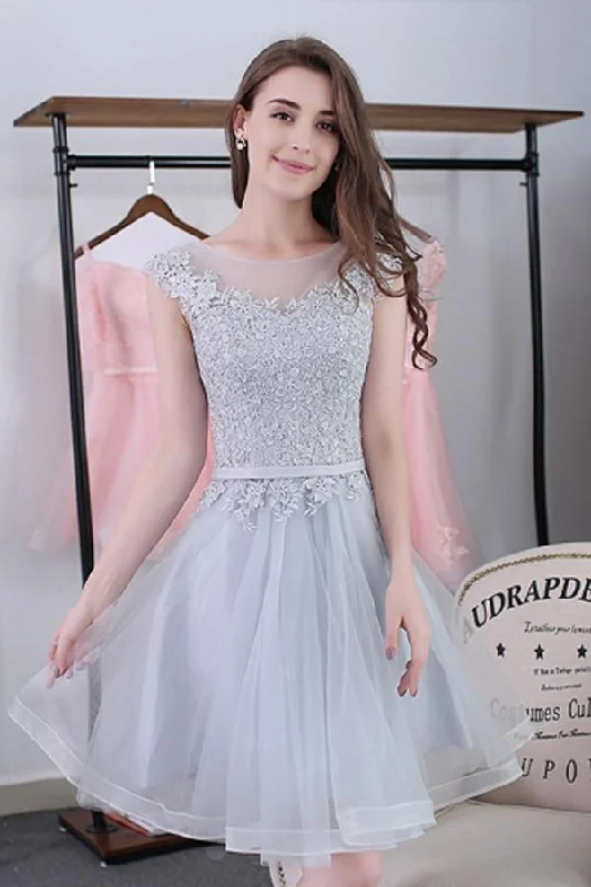 Party dresses with a denim material for a casual yet stylish lookScoop Sashes Appliques Mini Homecoming Dress Short Prom Dresses PG119 Party dresses with a denim material for a casual yet stylish lookScoop Sashes Appliques Mini Homecoming Dress Short Prom Dresses PG119