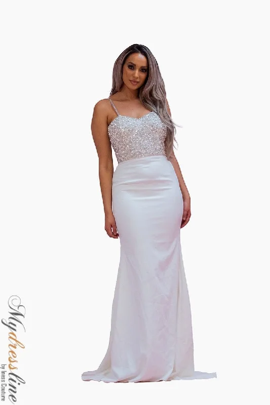 Prom dresses with lace - up side panels and ruffled bodices for a feminine and detailed lookChic and Holland BM1345 Prom dresses with lace - up side panels and ruffled bodices for a feminine and detailed lookChic and Holland BM1345