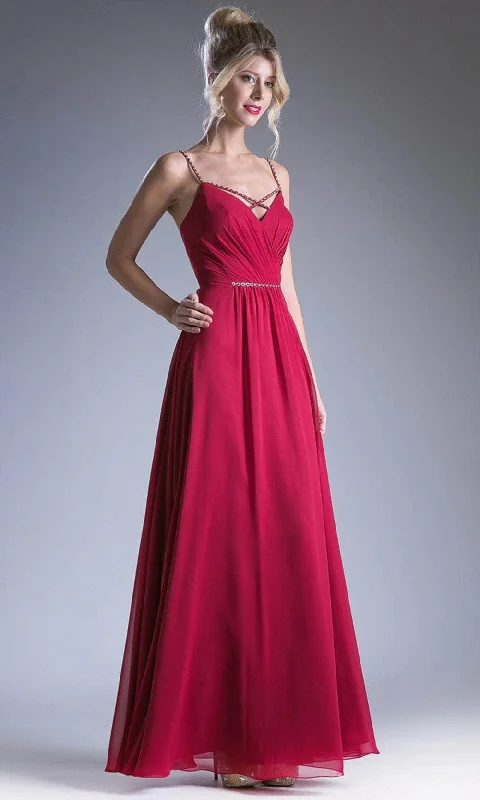 Formal dresses with asymmetric ruffled hems and high - low designs for a fashion - forward and dynamic appearanceCinderella Divine 1010 - Crisscross Neck Ruch Bod Chiffon Gown Formal dresses with asymmetric ruffled hems and high - low designs for a fashion - forward and dynamic appearanceCinderella Divine 1010 - Crisscross Neck Ruch Bod Chiffon Gown