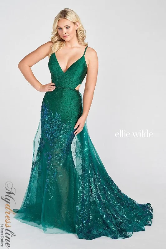 Ball - gown style formal dresses with sequined bodices for promEllie Wilde EW122023