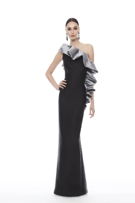 Formal dresses with tiered skirts and pearl embellishments for a luxurious feelFrascara 4311 Formal dresses with tiered skirts and pearl embellishments for a luxurious feelFrascara 4311