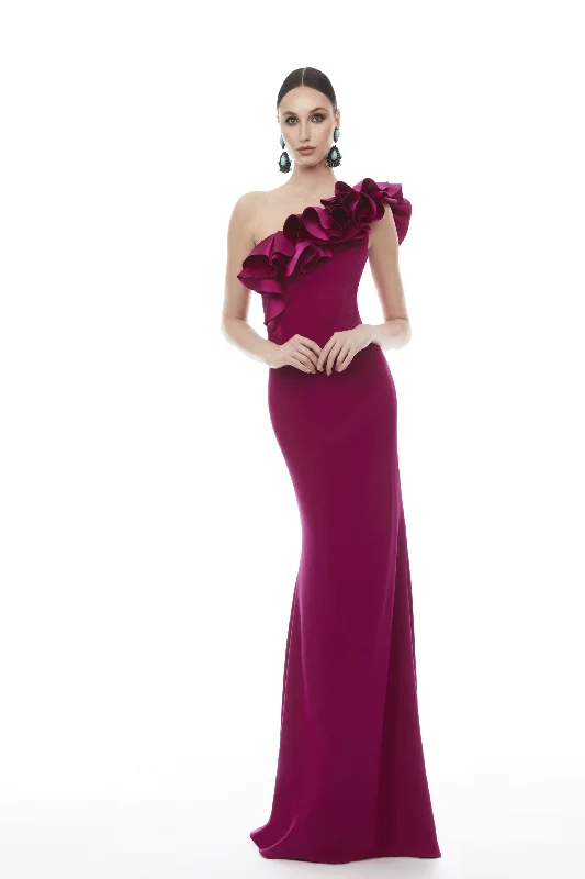 Sheath formal dresses with metallic thread detailing for a modern promFrascara 4314