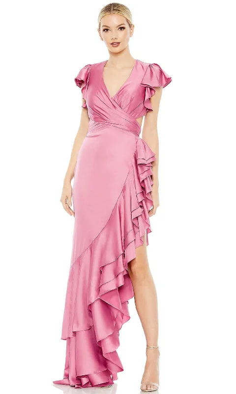 Prom dresses with lace - trimmed sleeves and empire - style waists for a flattering and vintage - inspired formal affairIeena Duggal 49529 - High-Low Ruffled Side Formal Gown Prom dresses with lace - trimmed sleeves and empire - style waists for a flattering and vintage - inspired formal affairIeena Duggal 49529 - High-Low Ruffled Side Formal Gown