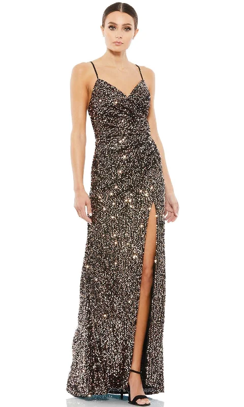 Formal dresses with button - front designs and tulle skirts for a charming prom styleIeena Duggal 55700 - V-Neck Ruched Prom Dress | Couture Candy Formal dresses with button - front designs and tulle skirts for a charming prom styleIeena Duggal 55700 - V-Neck Ruched Prom Dress | Couture Candy