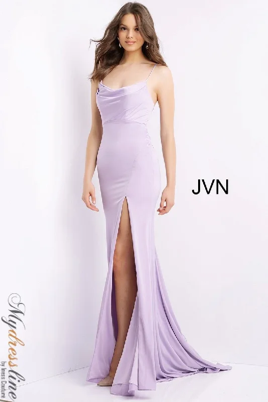 Prom dresses with lace - up side panels and ruffled bodices for a feminine and detailed lookJovani JVN08569 Prom dresses with lace - up side panels and ruffled bodices for a feminine and detailed lookJovani JVN08569