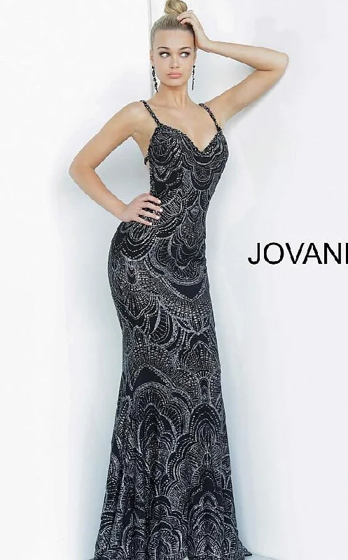 Bodycon dress in a camouflage print​Jovani 00501 Long Formal Fitted Prom Dress