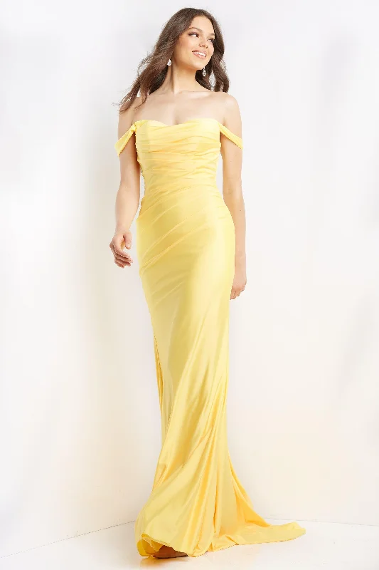 Long - sleeved bodycon dress for a formal winter eventJovani 07639 Off the Shoulder Long Prom Dress Long - sleeved bodycon dress for a formal winter eventJovani 07639 Off the Shoulder Long Prom Dress