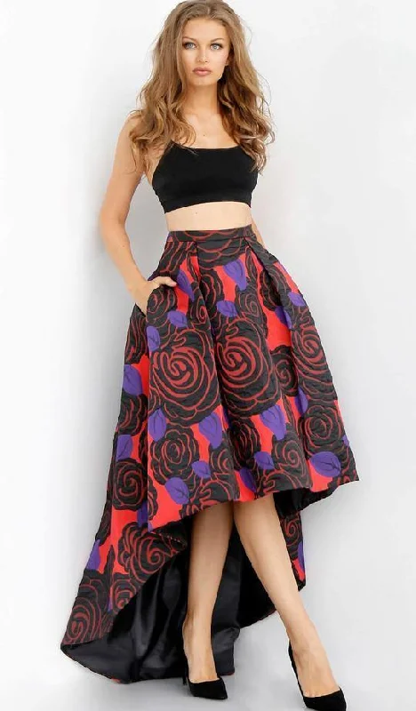 Bodycon dress with a ruched design for added textureJovani M40911 Two-Piece Floral Printed A-line Prom Dress Bodycon dress with a ruched design for added textureJovani M40911 Two-Piece Floral Printed A-line Prom Dress