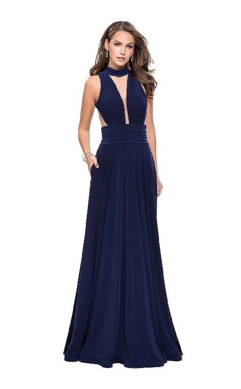 Prom dresses with one - shoulder designs and feather accents for a bold statementLa Femme 25568 Dress Prom dresses with one - shoulder designs and feather accents for a bold statementLa Femme 25568 Dress