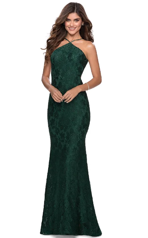 Prom dresses with pom - pom - decorated hems and cotton - blend fabrics for a playful and comfortable formal styleLa Femme 28619 Dress Prom dresses with pom - pom - decorated hems and cotton - blend fabrics for a playful and comfortable formal styleLa Femme 28619 Dress