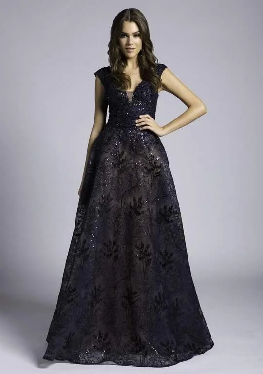 Bodycon dress with a scalloped edge​Lara Dresses Long Prom Dress 33598